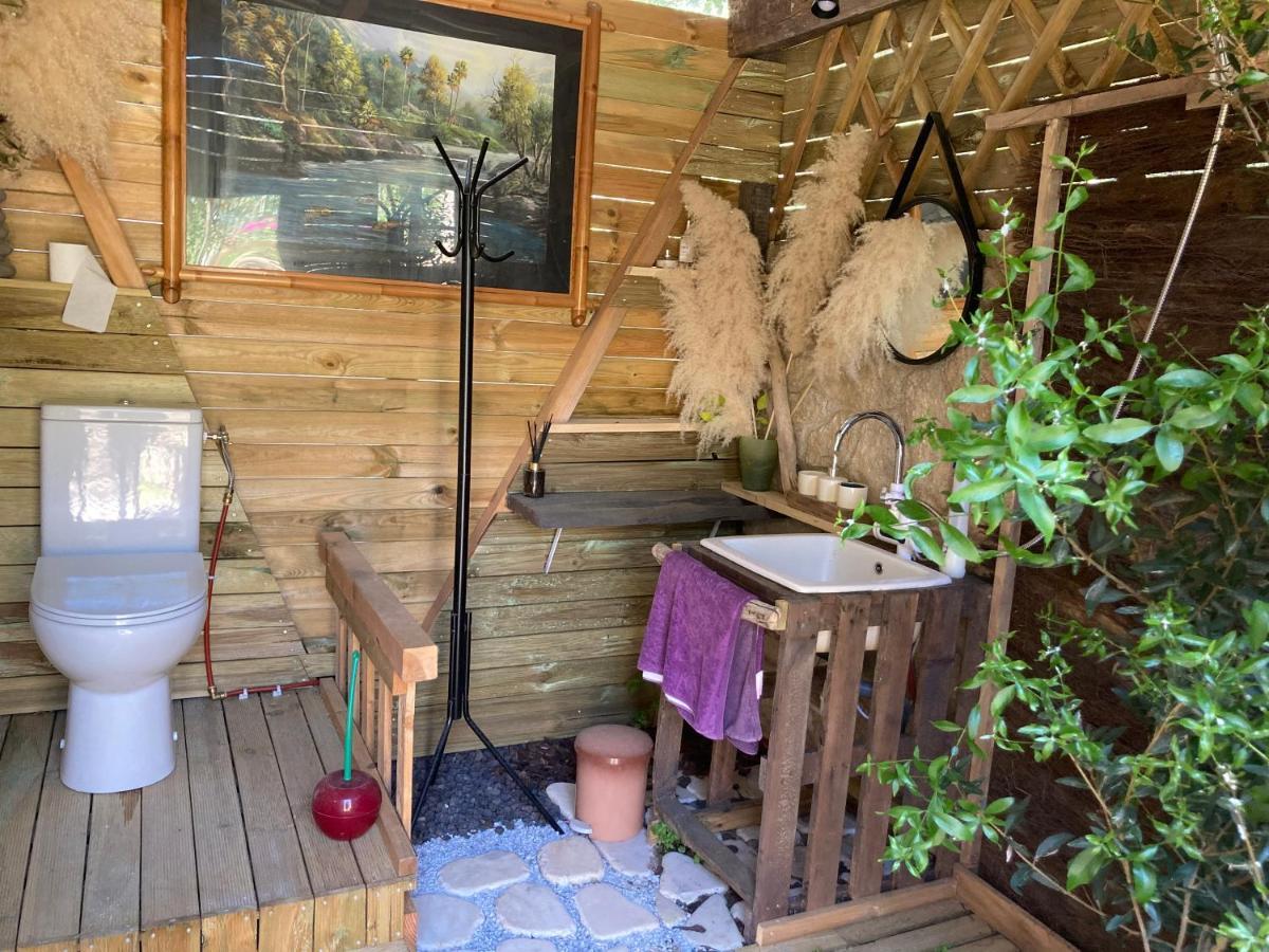 chambre double avec salle de bain privée Monacia-d'Aullene Exterior foto