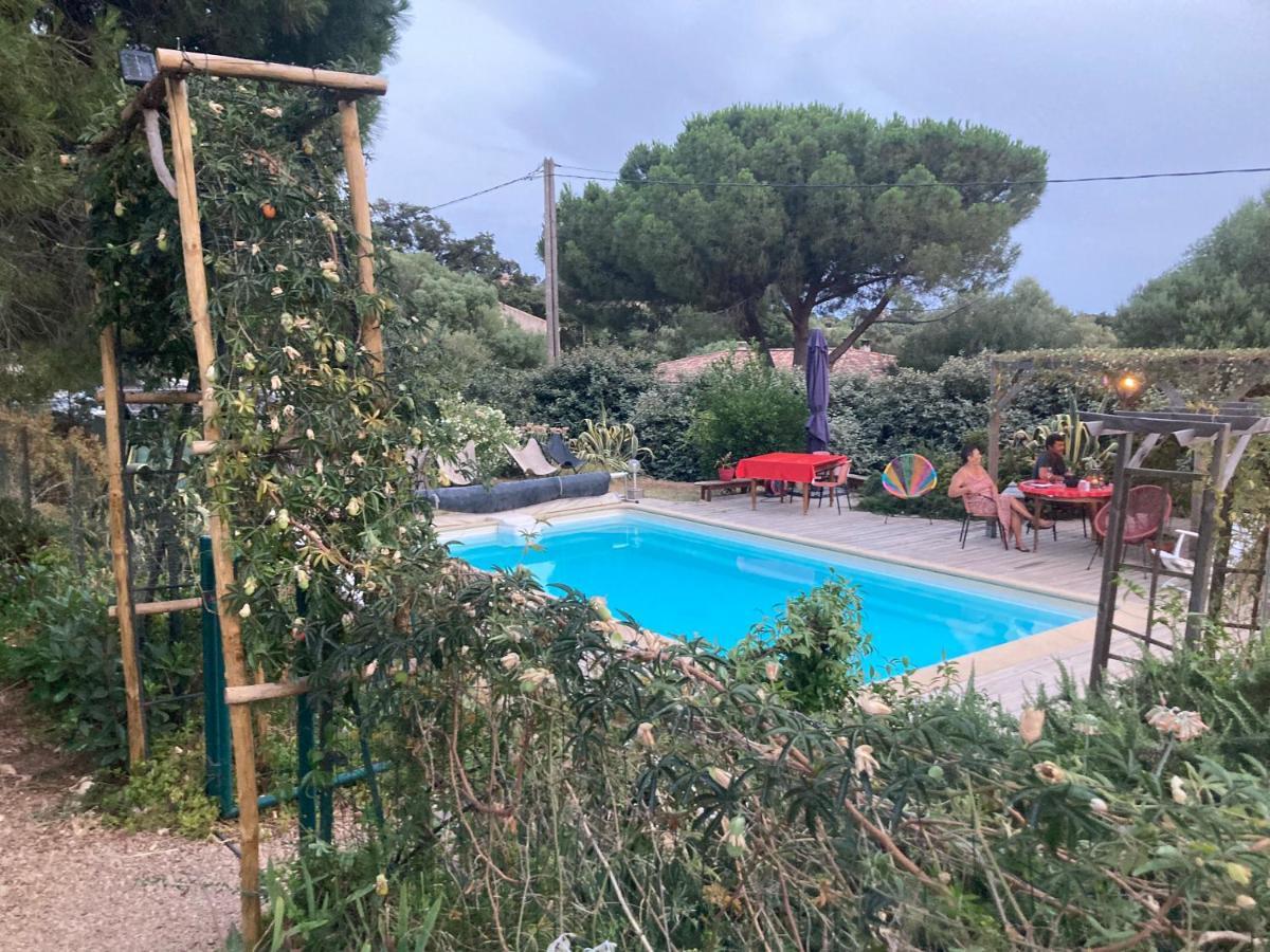 chambre double avec salle de bain privée Monacia-d'Aullene Exterior foto